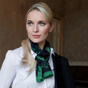 B30145 Shamrock Sprig Silk Irish Scarf Lifestyle Gaelsong

