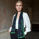 B30145 Shamrock Sprig Silk Irish Scarf Lifestyle Gaelsong

