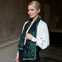 B30145 Shamrock Sprig Silk Irish Scarf Lifestyle Gaelsong
