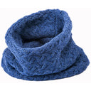 B30193 DENIM Colour SuperSoft Merino Cable Infinity Scarf Gaelsong