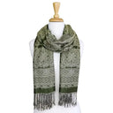 B30215 Dark Green Celtic Knot Scarf Studio Gaelsong