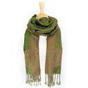 B30217 Reversible Celtic Scarf - Green & Red Gaelsong 
