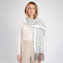 B30239 Celtic Knot Pattern Scarf HARBOR GREY Color Studio Gaelsong
