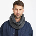 B30248 CHARCOAL SuperSoft Merino Wool Men's Irish Loop Scarf Lifestyle Gaelsong
