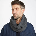 B30248 CHARCOAL SuperSoft Merino Wool Men's Irish Loop Scarf Gaelsong
