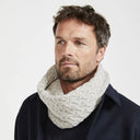 B30248 OATMEAL SuperSoft Merino Wool Men's Irish Loop Scarf Gaelsong
