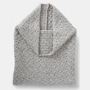 B30248 OATMEAL SuperSoft Merino Wool Men's Irish Loop Scarf Unfolded Gaelsong
