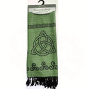 B30249GREEN Silk Book of Kells Irish Scarf  Gaelsong