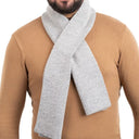 B30250 Color GREY Fishermen Style Mens Merino Scarf Shop online on Gaelsong