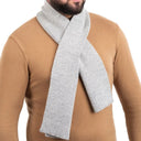 B30250 Color GREY Fishermen Style Mens Merino Scarf Shop online on Gaelsong