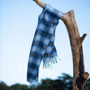 Ladies Textured Lambswool Scarf Blue Lifestyle Gaelsong