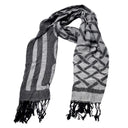 Silk & Cotton Irish Shamrock Scarf Grey Gaelsong