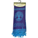 Silk & Cotton Irish Shamrock Scarf Purple Tree of Life Gaelsong