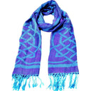 Silk & Cotton Irish Shamrock Scarf Purple Gaelsong