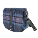 B40170 Handwoven Harris Tweed Tartan Shoulder Bag Blue Purple Stewart Gaelsong

