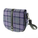 B40170 Handwoven Harris Tweed Tartan Shoulder Bag Bold Purple Gaelsong
