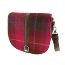 B40170 Handwoven Harris Tweed Tartan Shoulder Bag Deep Blue Gaelsong

