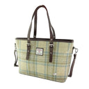 B40172 Beige Colour Handmade Tartan Harris Tweed Large Tote Bag Gaelsong
