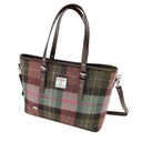 
B40172-GREEN-PURPLE-Colour- Handmade Tartan Harris Tweed Large Tote Bag Gaelsong

