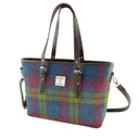 
B40172 MULTICOLOUR Colour Handmade Tartan Harris Tweed Large Tote Bag Gaelsong
