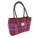 B40175 Classic Harris Tweed Tartan Handbag Orange Purple Gaelsong
