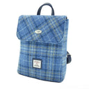 B40178 Harris Tweed Tummel Backpack Light Blue Gaelsong
