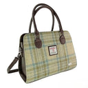 B40217 Harris Tweed Midi Tartan Handbag Beige Gaelsong
