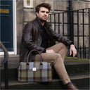 B40223 Handmade Harris Tweed Overnight Bag - Macleod Tartan Lifestyle Gaelsong
