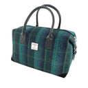 B40223 TURQUOISE TARTAN Colour Handmade Tartan Harris Tweed Overnight Bag Gaelsong

