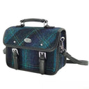B40233 Handwoven Harris Tweed Mini Satchel Blue Turquoise Gaelsong
