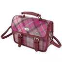 B40233 Handwoven Harris Tweed Mini Satchel Pink Gaelsong
