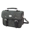 B40233 Charcoal Handwoven Harris Tweed Mini Satchel Gaelsong