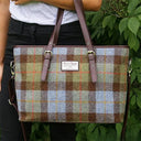 B40241 Handmade Harris Tweed Tote Bag MacLeod Tartan Lifestyle Gaelsong
