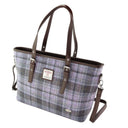 B40241 Handmade Harris Tweed Tote Bag Soft Purple Gaelsong
