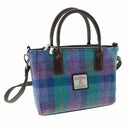B40242 Small Harris Tweed Tote Green Purple Gaelsong
