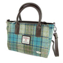 B40242 Small Harris Tweed Tote Turquoise Gaelsong
