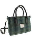 B40242 Small Harris Tweed Tote Moss Green Gaelsong

