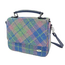 B40243 BLUE PINK Colour Harris Tweed Square Shoulder Bag Gaelsong
