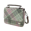 B40243 Harris Tweed Square Shoulder Bag-Soft Pink Tartan Gaelsong
