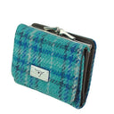 B40246 Small Harris Tweed Purse Teal Gaelsong
