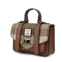 B40248 CHESNUT Colour Handwoven Harris Tweed Satchel Side View Gaelsong

