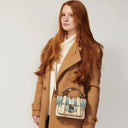 B40248 MINI VERSION ISLANDER Colour Handwoven Harris Tweed Satchel Lifestyle Gaelsong
