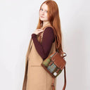 B40249 CHESTNUT HERRINGBONE Mini Harris Tweed Jura Backpack Gaelsong