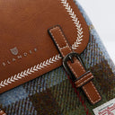 B40249 CHESTNUT Mini Harris Tweed Jura Backpack Closeup View Gaelsong