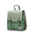 B40249 MINT CHECK Mini Harris Tweed Jura Backpack Side View Gaelsong