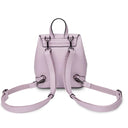 B40249 VIOLET MINI DOGTOOTH Mini Harris Tweed Jura Backpack Back Side Straps View Gaelsong