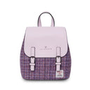 B40249 VIOLET MINI DOGTOOTH Mini Harris Tweed Jura Backpack Gaelsong