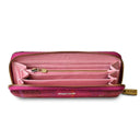 B40250 Handmade Harris Tweed Long Zip Purse Open Gaelsong