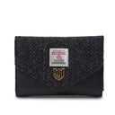 B40251 BLACK Colour Handwoven Small Women's Harris Tweed Wallet Gaelsong