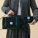 B40251 Handwoven Small Women's Harris Tweed Wallet Blackwatch Lifestyle Gaelsong
